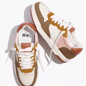 Madewell Court Sneakers Warm Umber Multi Size 8